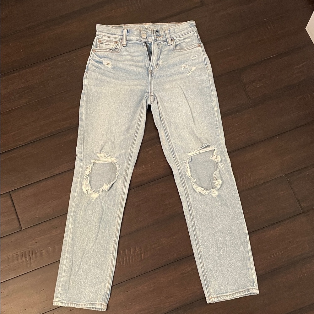 Light Blue Distressed Women Jeans